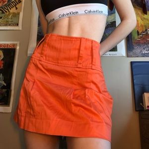 Orange mini skirt